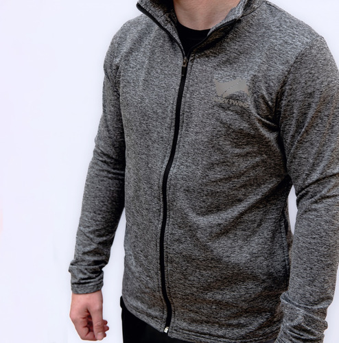 Imagen 9 de 9 de Campera Deportiva Elastizada Fit Jaspeada - Hombre / Mujer