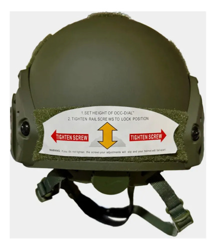 Casco Tactico Airsoft Paintball Ajustable Picatiny Verde