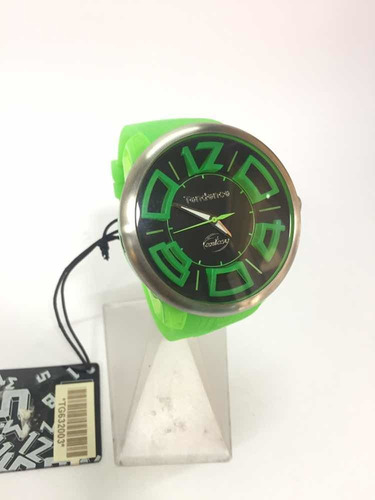 Reloj Marca Tendence Correa Goma Color Verde