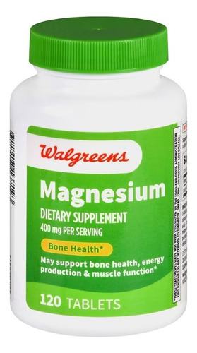 Suplemento Dietario Walgreens Magnesio Americano 400mg 