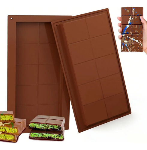 Molde Barras De Chocolate De Silicone - Molde De Gelo Para C