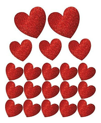 Amscan Blushing Valentines Day Glitter Heart Cutouts Decorac