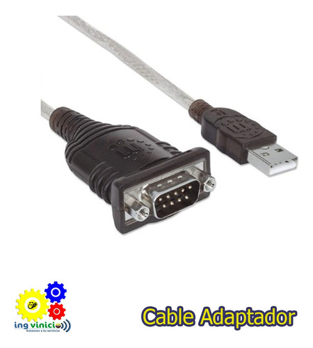 Cable Adaptador Manhattan Usb A Serial Rs232 Db9 Macho 45cm.