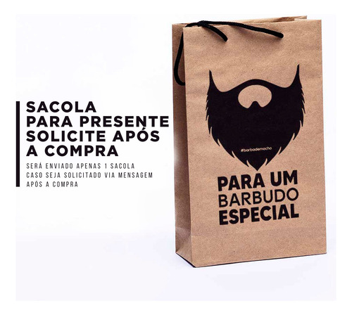 Kit Produtos Shampoo Balm Oleo Cheiroso Pente Barba De Macho
