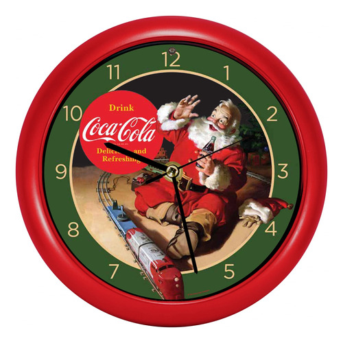 Coca Cola - Reloj De Sonido De Villancico De Papa Noel Y Tre