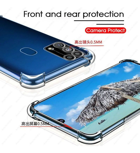 Imagem 4 de 7 de Capa Case Samsung Galaxy M31 Capinha Anti Shock Transparente