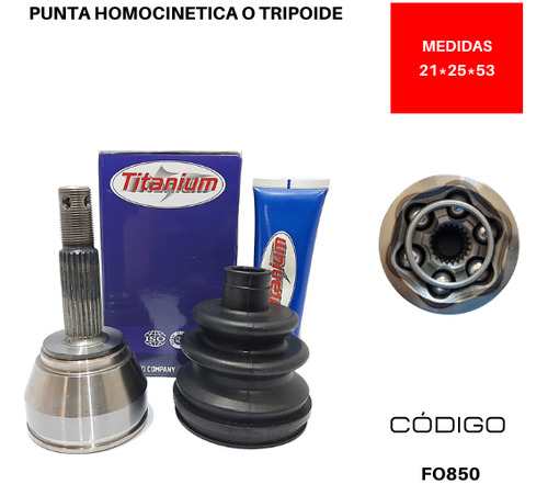 Punta Tripoide Ford Fiesta Fx 1.6 L1596 4 - Sohc 8 2007