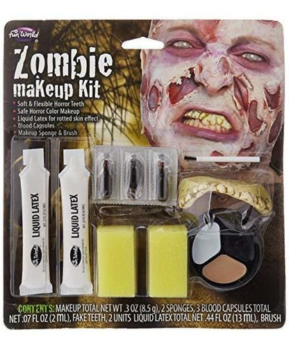 Fun World Fba_fw9421z Male Zombie Halloween Kit De Maquillaj