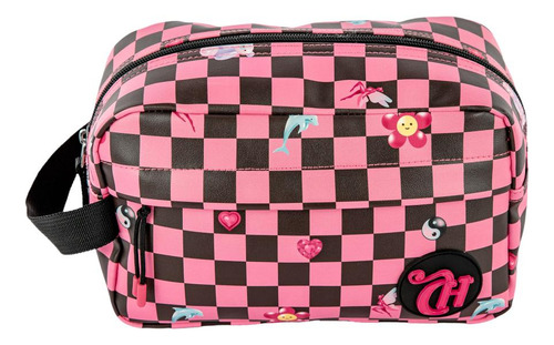 Estojo Necessaire Capricho Pop Cosmic - Sestini Cor Preto e Rosa Liso