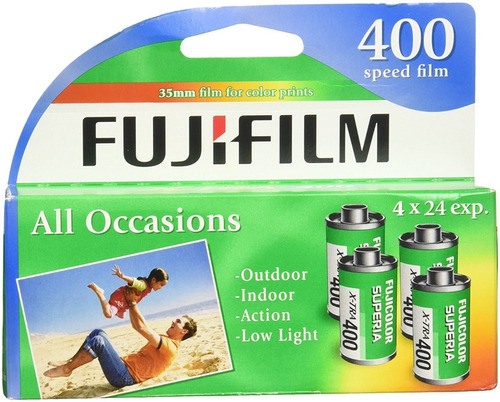 4 Rollos Fujifilm Superia X-tra 400 Película De 35mm 24 Exp