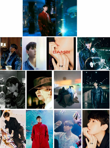Juego 13 Posters Exo Baekhyun Bambi 2 Versiones Kpop 28 Cms