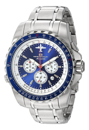 Reloj Hombre Oceanaut Oc0113 Cuarzo Pulso Plateado En Acero 