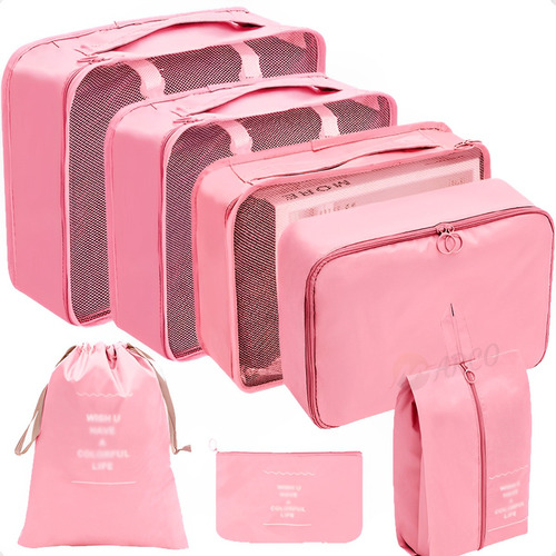 Set 7 Bolsas Organizadoras De Maletas Para Viaje Impermeable