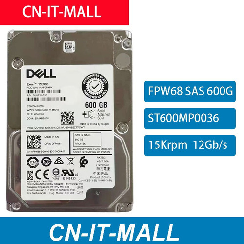 St600mp0036 2.5 600g 15k 12gb Fpw68 Para Servidor