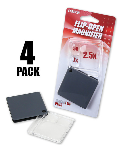 Lupa Carson Magniflip Plus 2.5x 7x Flip-open Funda (gn-44 O