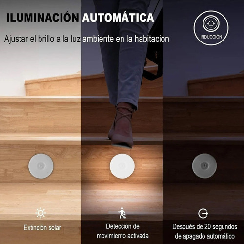 Lampara Sensor Movimiento 10 Closet Alacenas Cocinas Usb