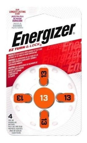 Pack 4 Pilas Zinc Aire Energizer Az 13 Baterias Audiologia