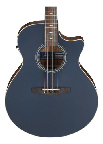 Ibanez Ae100 Guitarra Electro Acustica Tapa Maciza Color Dark Tide Blue Flat Material Del Diapasón Laurel Orientación De La Mano Diestro