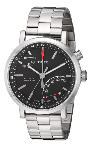 Timex Metropolitan+ Reloj Monitor De Actividad, Plateado, N.