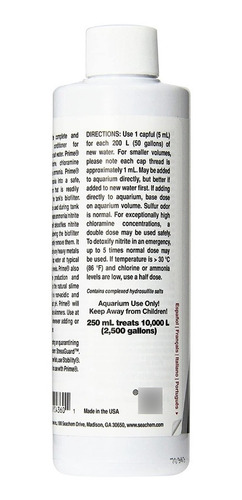 Prime 250ml Anticloro Acondicionador Agua Acuario Peces