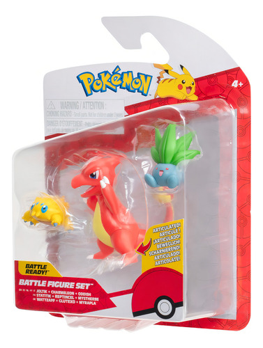 Pokemon Battle Figure Set Joltik + Charmeleon + Oddish