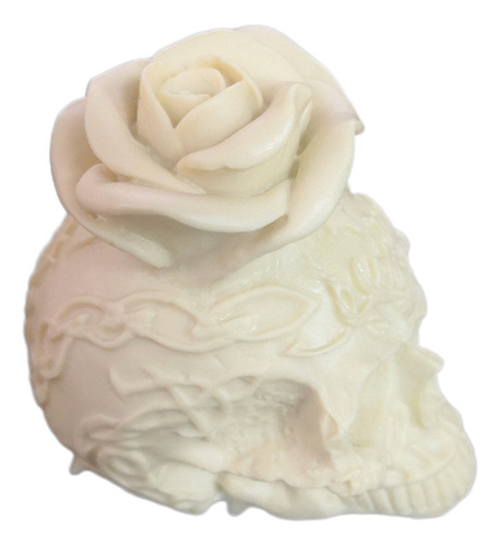 Molde De Vela De Silicona Con Forma De Calavera Para Decorac