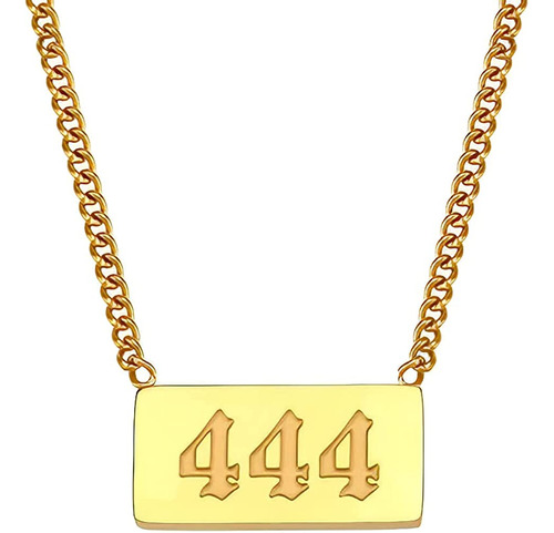 Shinyy Angel Number Necklace For Women 18k Gold Plated Stain