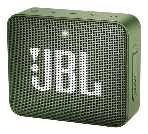 Imagen 1 de 3 de Parlante JBL Go 2 portátil con bluetooth waterproof  moss green