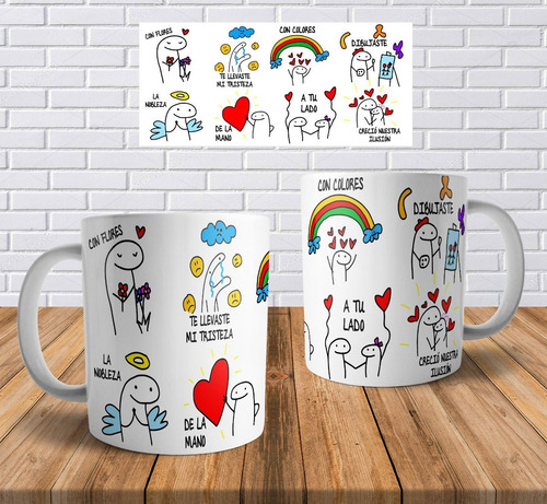 Taza Ceramica Flork Meme Canciones