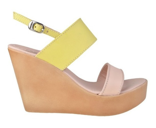 Sandalias Taco Chino De Mujer De Cuero Lappas - Ferraro