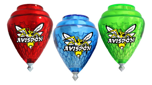 Trompo Cometa Avispon Pack 3 Pza Resistente Colores Surtidos