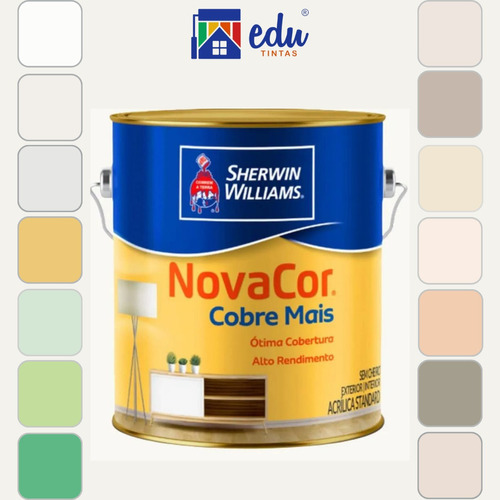 Tinta Novacor Cobre Mais Standard Fosco 3,6l - Sherwin-willi Cor Marfim