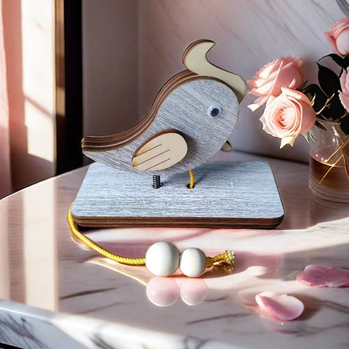 Campainha Silver Sandalwood Woodpecker - Pica-pau Artesanal