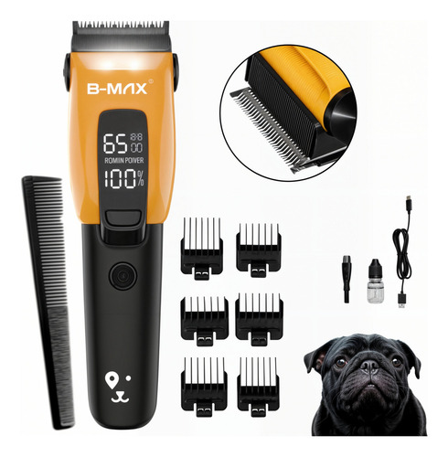 Tosa Profissional 8w Sem Fio Silenciosa Máquina Cães E Gatos