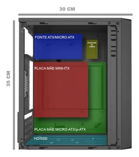 Computador I3 10a - 8gb Ddr4- Ssd 240gb - W10 + Monitor 19
