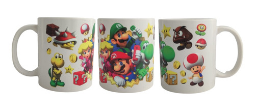 Taza Tazon Con Diseño Mario Kart Impresion Dtf Uv 