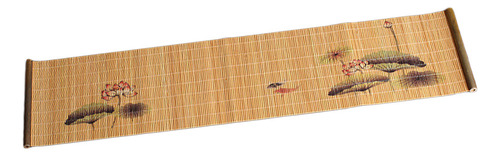 Lq Tapete De Chá De Bambu Oriental De 2 Peças, Cortina Para