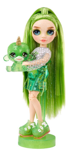 Muñeca Jade Hunter Rainbow High Fashion Doll Kit Slime + Pet