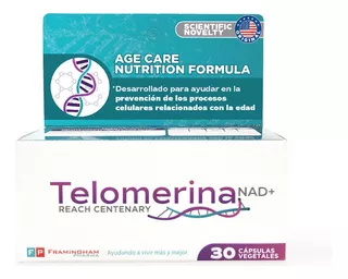 Telomerina Nad+ Longevidad X 30 Capsulas Sabor No