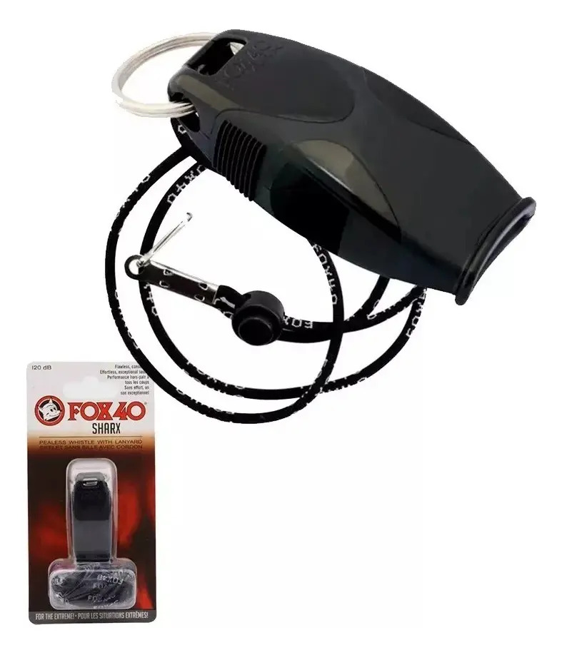Apito Fox Sharx Profissional 120 Db Imediato Cor Preto