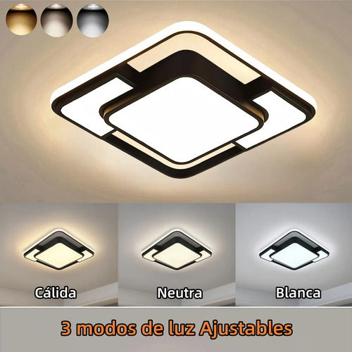 Luminária De Led Sobrepor Quadrada 72w Moderna 3 Em 1 Bivolt
