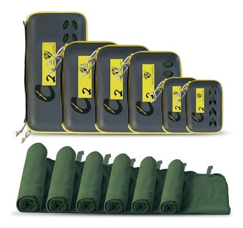 Yellow Jacket Toalla De Camping Con Funda De Eva, Toalla De
