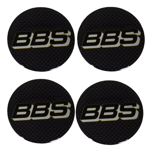 Emblema Adesivos Centro Roda Bbs 65mm Carbono Resinado 49 Fk