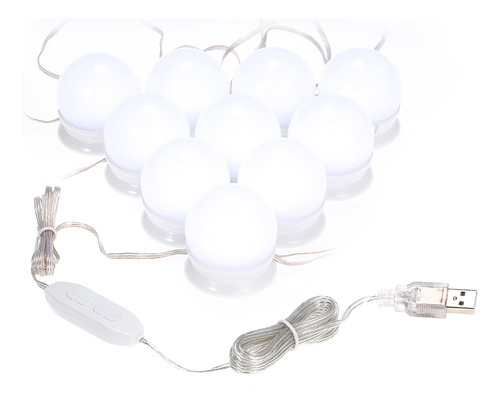 10 Bombillas Led Regulables Para Espejo De Maquillaje