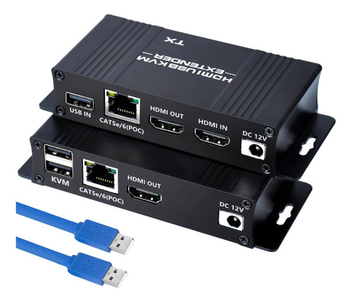 Extensor Hdmi Usb Kvm Extender 60 Mts Transmit Hz Hd Video