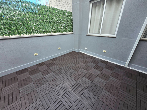 Kit 6 Deck Madeira Plástico Encaixe Modular Piscina Varanda Cor Marrom Geométrico