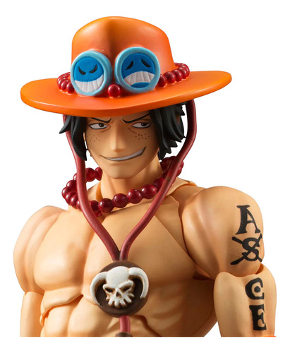 Boneco Portgas D. Ace Articulado Action Figure One Piece Com Acessórios