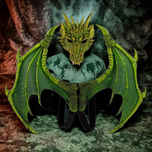 \ Disfraz De Dragón Infantil, Cosplay, Máscara De Ala De