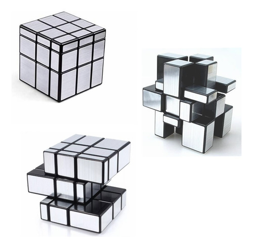 Cubo De Espejo Plateado, Juguete De Cubo De Rubik De 5,7 Cm
