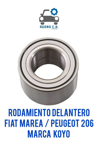 Rodamiento Delantero Para Fiat Marea / Peugeot 206